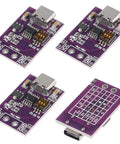 4 Pack Type C PD AFC USB PD Testing Board For Fast Charge Power Supply Change Module showing DIP switch and ports