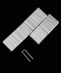 160 Piece Silver Plantation Shutter Repair Kit with Sturdy Louver Pins for Blinds Replacement Heavy Duty Durability showing silver staples and pin.