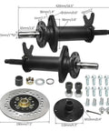 Rear Axle Complete Kit 810mm 32 Inch Two Pack Half Axles With Disc Brake Hubs for DIY Golf Cart ATV UTV Go Kart Quad Buggy