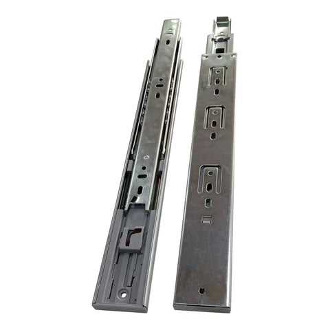 No Nonsense 16 Inch Heavy Duty Drawer Slides Soft Close Side Mount Full Extension Ball Bearing Zinc Plated Rust Proof Hardware Black Pair.