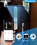 Light Bulb Security Camera 360 Degree Pan Tilt Wireless Outdoor Home Surveillance Kit with motion detection alert on phone screen