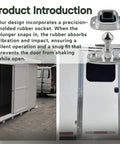 Dead Set Secure Heavy Duty Aluminum RV Door Holder And Trailer Latch For Camper And Cargo Van showing precision rubber socket design.
