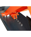 Built Like A Tank Heavy Duty Mid Rise Scissor Lift Delivers Eight Thousand Pound Heft For Smooth Movable Auto Hoisting detailed view of scissor lift mechanism.