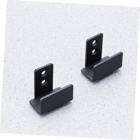 Black carbon steel ground mount floor guide adjustable, part of Barn Door Track Stop Floor Guide Ground Mount Adjustable Black Carbon Steel Hardware Kit For Sliding Doors Works On Pre Grooved Or Non Grooved Doors Easy To Install DIY Barn Door Accessory.