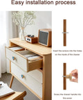 Sweet 1.4 Inch Solid Beechwood Cabinet Knobs And Top Shelf Wooden Drawer Pulls featuring easy installation process on furniture.