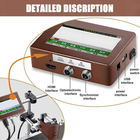 Industrial Automatic Inkjet Coding Machine For Production Lines Features High Definition 600Dpi Printing And Reliable Online Labeling For Logos, Graphics, And Batch Codes On Conveyor Systems With A 25.4mm Width Red Ink Option detailed interface with HDMI and USB ports