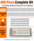 Heavy Duty Double Headed Skirting Nails For Thin Baseboard Trim And Decorative Molding Featuring A Dead On 0.35 Inch Threaded Grip That Holds Knockout With Zero Sweat Using Exactly 400 Pieces For Your Next Build in a complete kit with storage case.