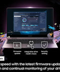 Laptop showcasing software interface for T9 Portable SSD 2TB External Solid State Drive With USB 3 2 Gen 2x2 And Read Speeds Up To 2000MB