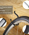 Premium Heavy Gauge Steel Screw In Hooks 12 Pack Hold Your Rig Tight Garage Wall And Ceiling Bike Storage with deep thread and anti-slip.