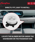 Front Blower Motor For 2008-2022 Toyota Sequoia And 2011-2017 Sienna shown in vehicle interior, designed for easy installation.