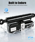 Badass 12V Hydraulic Electric Cylinder And Linear Actuator Cranking Out 4409 Lbs Of Pull With Waterproof Housing and Snappy Stroke Speed for Trucks Trailers and Mechanic Shops, steel made, IP54 watertight.