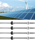 Heavy Duty 4 Pack Stainless Steel Solar Panel Mounting Screws Rock Solid Photovoltaic Bracket Fasteners for rooftop PV arrays and metal roofs.