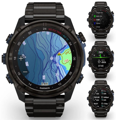 Descent Mk3i Titanium Dive Computer With Dope Extra Long Strap Up To 25 Days Battery Life AMOLED Display GPS Smartwatch 51mm.