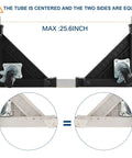 Adjustable Appliance Dolly Base With Four Locking Casters For Moving Washers Dryers Mini Fridges And Storage Units showing the frame with max size indication.