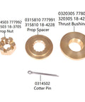 Propeller Hardware Kit Pro Grade For Evinrude Johnson OMC BRP 35HP To 75HP Comes With Thrust Bushing Prop Spacer Prop Nut Cotter Pin