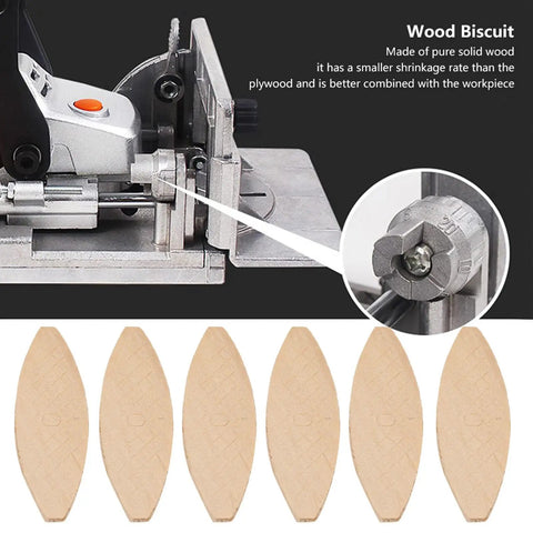 100 Pack Solid Beech Wood Joining Biscuits for DIYers Woodworking and Cabinet Making Durable Dowels for Strong Precise Joints