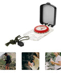Orienteering Compass With Scale And Luminous Mirror Multifunctional Hiking Survival Navigator for outdoor adventures and map reading