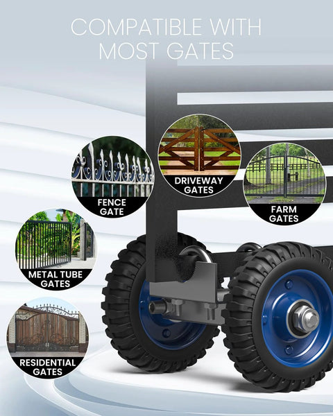 Rolling Gate Wheels Double U Bolts Sliding Gate Carrier Heavy Duty Wheel For Metal Tube Gates Sliding Gates Driveways