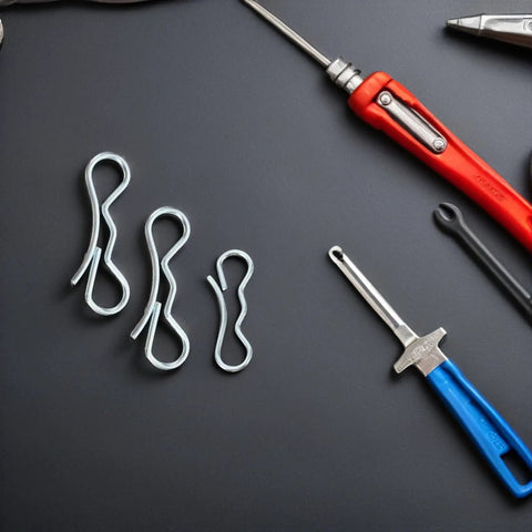 Cotter Pin Assortment Kit With Bow Tie Locking Clips And Heavy Duty Trailer Hitch Pins for Lawn Mower and Truck Deck Hardware