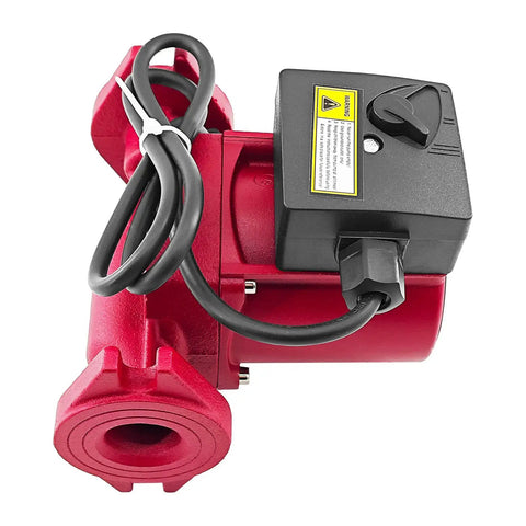 Smooth Operator Stainless Steel Three Speed Circulator Pump For Hot Water Recirculation And Home Heat Systems 230V 1 6Hp top view with wiring