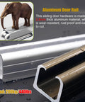 Aluminum door rail for All In One Bifold Sliding Barn Door Hardware Kit, 2.8mm thick, supports 200kg load, rust-proof design.