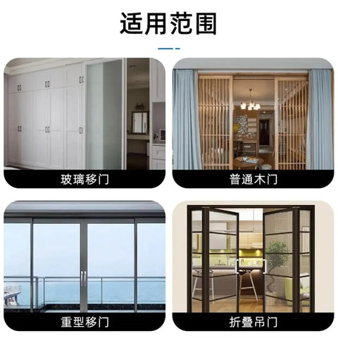 Upgraded Heavy Duty Stainless Steel Door Rollers For Sliding Furniture Doors And Closets Ultra Silent Smooth Operator Hanging Track Pulley System used on glass, wooden, heavy, and folding sliding doors.