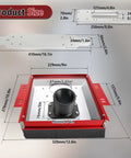 Heavy Duty Linear Rail Router Sled Slide Connector With Upsized Dust Shroud Two And A Half Inch Port Hookup for slab flattening dimensions