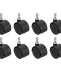 Office Chair Wheels Replacement 8 Pcs Nylon Heavy Duty Caster Wheels With Universal Stem For Hardwood Floors And Carpet