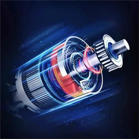 Close-up of the high precision motor used in the Top Shelf Mini Table Drill Knockout Tool For Diy Homes High Precision Dc Variable Speed Electric Drilling Rig.