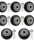 3 Inch Heavy Duty Caster Wheels For Push Carts And Platform Trucks Featuring Smooth Rolling Polyurethane Treads and steel axles