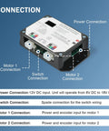 Dual Motor Synchronous Velocity RV Slide Controller Replacement Part 13398 D0 V Sync II connection diagram