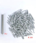 Tough Double Head Baseboard Nails With Bonus Sleeve Drivers Heavy Duty Carbon Steel Skirting Anchors, 200 nails and 2 driver sleeves.