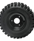Beefed-Up 30 Inch Rear Axle Assembly With 760mm Drive Shaft Kit And 13x4.10-6 Tubeless Rim, 4 Ply Heavy-Duty Wheel Tire For Buggy Go Kart Golf Cart UTV ATV Dune Buggy Accessories, close-up view of rugged tread pattern