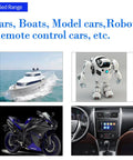 Collage of a yacht, robot toy, motorcycle, and car dashboard showcasing diverse applications.