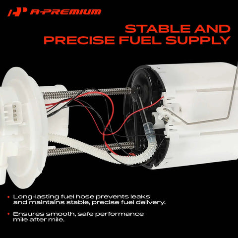 Direct Drop-In Electric Fuel Pump And Sender Assembly For Chrysler 200 3.6L And Jeep Cherokee KL FWD Only showing inner components and fuel hose.