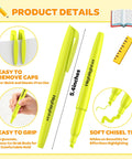 Bulk 48 Pack Yellow Highlighters With Chisel Tip And Quick Dry Ink No Bleed Through For Studying Notes Back To School Office Supplies