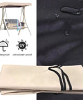 Replacement Canopy For Outdoor Swing Seat 2 To 3 Seater Patio Chair Waterproof All Weather Sun Shield Top Cover Heavy Duty 195x122cm 300D Polyester shown with water droplets indicating waterproof feature.