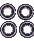 No Hassle Lawn Mower Front Wheel Bearings 4 Pack, premium sealed bearings with 1 inch bore, 2 inch diameter for John Deere.