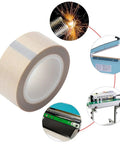 1 Inch PTFE Coated Fiberglass High Temperature Tape With Silicone Adhesive For Heat Sealers And Vacuum Machines 11 Yard Roll Nonstick