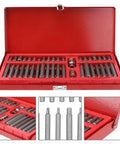Tough As Nails 40 Piece Hexagon Wrench Socket Set Crafted From Hardened Chrome Vanadium Steel designed for auto repair, displayed in red toolbox.
