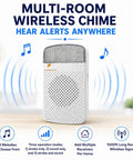 Wireless Doorbell Kit With Flashing Strobe For Hearing Impaired Homes And Busy Offices 1000 Ft Range Plug In Receiver
