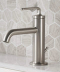 Ramus Single Handle Bathroom Sink Faucet With Lift Rod Drain In Spot Free Stainless Steel, 100 Percent Lead Free Solid Brass Construction