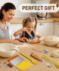 9 Inch Round Sourdough Bread Proofing Basket And Complete Starter Kit With Dough Whisk, Bread Lame, Scrapers, Brush, Flour Duster