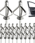Heavy Duty Blind Rivets Kit For Metal Projects With Stainless Steel Mandrel And Aluminum Caps Rust Resistant Vibration Proof Lock