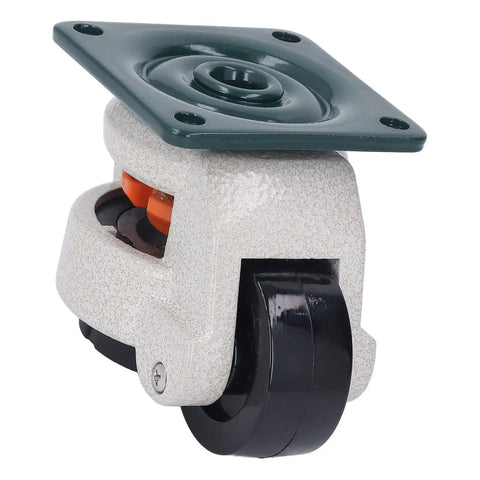 Professional Grade Leveling Casters With Smooth Retractable Wheels And Easy Height Dial in a close-up view, perfect for heavy loads.