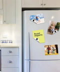 Adhesive Backed Round Rubber Magnets For Crafts And DIY Projects, Sticky Magnetic Dots 0.75 Inch on fridge with notes