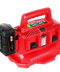 Six Port 18V Battery Charger Station For M18 Tools, Wall Mounted Replacement 48-59-1806 with LED indicators and handle