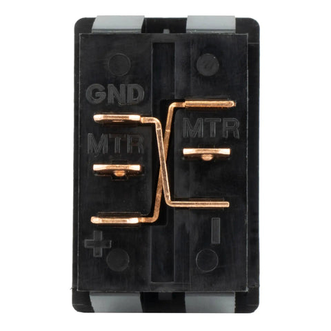 40 Amp RV Reversing Motor Closed Circuit Switch for Awnings and Slide Outs with copper terminals and black casing