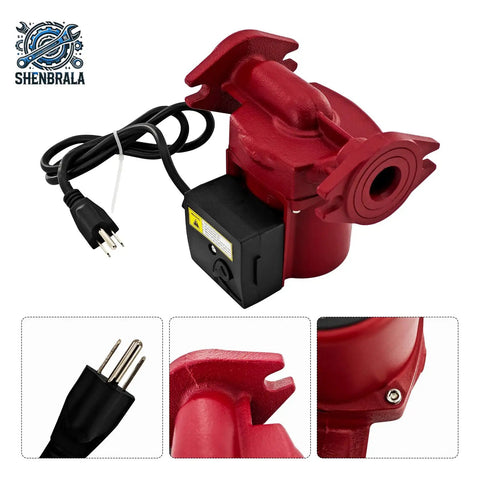 Heavy Duty Workhorse Circulator Pump Replacement For Grundfos Ups26 150f 95906630 Parts with cast iron housing and cord.