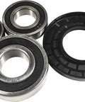 Heavy Duty Bearing And Seal Kit Replacement For Whirlpool Front Load Washer includes three bearings and one rubber seal.